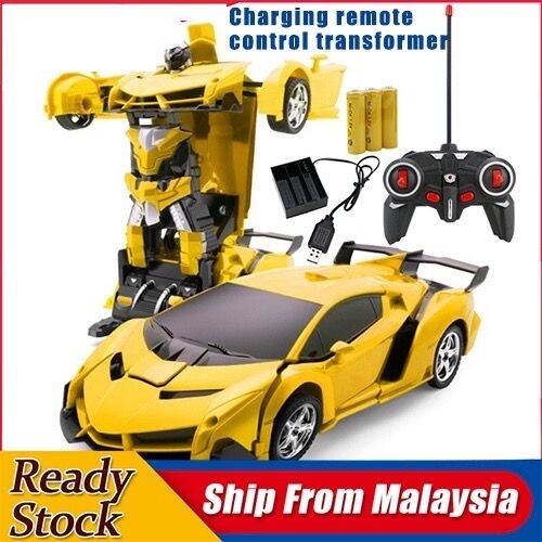 (READY STOCK) Rechargeable Transformer Remote Control Car 2 in 1 Sports