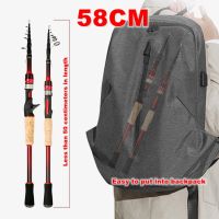 High Quality Carbon Spinning Casting Rod Travel lure Trout telescopic fishing rod Lure Weight 5-35g carp wooden handle pole