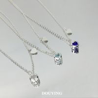 [COD] ins style simple zircon love necklace niche high-end feeling cold girls all-match clavicle chain