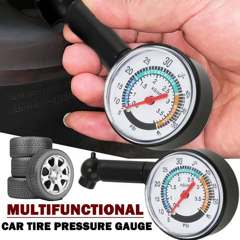Auto Motor Car Bike Tyre Tire Air Pressure Gauge Dial Meter Truck Vehicle Tester 