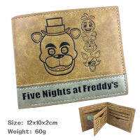 ห้าวคืนที่ Freddy S กระเป๋าสตางค์หนัง,กระเป๋าเงินสำหรับเด็กผู้ชายเด็กผู้หญิงกระเป๋าเงินหนังสั้นแบบพกพาสำหรับเด็กพิมพ์ลายการ์ตูนอุปกรณ์ต่อพ่วงแบบครึ่งพับสองทบกระเป๋าเงินเด็กแฟชั่นลำลองแสดงบุคลิกภาพ