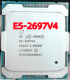 Xeon E5-2697V4 SR2JV 2.30GHz 18-แกน45M LGA2011-3 E5-2697 V4เดสก์ท็อป CPU Processor 2697V4 E5 2697 V4