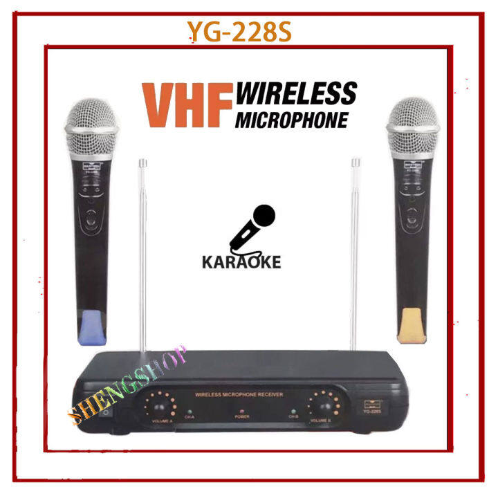 yugo-ไมค์โครโฟน-ไมค์โครโฟนไร้สาย-ไมค์ลอยคู่-yg-228s-ระบบ-vhf-wireless-system-ส่งไว-ส่งฟรี-เก็บเงินปลายทางได้