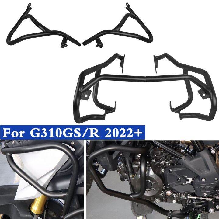 Motorcycle Upper&Lower Engine Guard Crash Bars Bumpers Stunt Cage