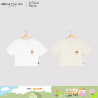 Louis Montini (Nekomeow) เสื้อครอปผู้หญิง 100% Cotton Women Crop tops (Chubby Anwa) LMTS12