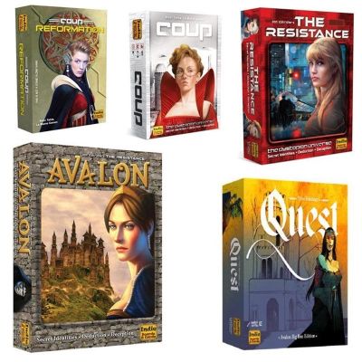 เกมกระดานภาษาอังกฤษเต็มรูปแบบแบบโต้ตอบสำหรับครอบครัว Avalon ต้านทานเกมกระดานการ์ดเกมของเล่นเพื่อการศึกษาเด็กรุ่นใหม่
