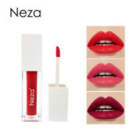 NEZA Matte ลิปสติกกันน้ำ24ชั่วโมง Long Lasting Velvet Lip Gloss Moisturizing Non-Stick Cup Daily Office Makeup