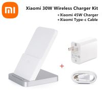 Xiaomi อากาศเย็นแนวตั้ง30W ที่ชาร์จแบบไร้สายกับสายชาร์จ45W ชนิด-C ชาร์จเร็วสำหรับ Xiaomi Redmi 12 13 Pro