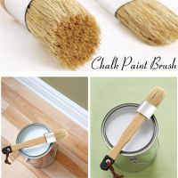 4 PcsSet Flat and Round Chalk Wax Paint Brushes Bristle Stencil Brushes Tool