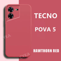 ใหม่ TECNO POVA 5เคสโทรศัพท์ POVA5ซิลิโคนเหลว TPU ผิวสัมผัสฝาครอบป้องกันเลนส์