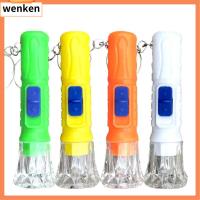 WENKEN 10Pcs สีแบบสุ่ม ไฟฉายขนาดมินิ ของขวัญงานเลี้ยงวันเกิด ของเล่นโคมไฟ ไฟฉายแอลอีดี ใสสะอาด พลาสติกทำจากพลาสติก ไฟพวงกุญแจ เด็กเด็กๆ