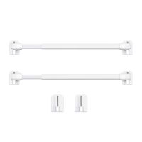 【CW】 2 Pieces Adjustable Curtain Rod Extendable Window Bracket Bars Tension Pole Household Rods for Hotel