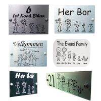 Customize French Door Plaque Personalised Stick Family House Name Or Number Door Sign