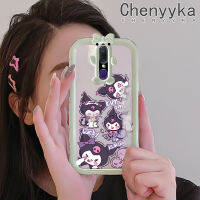 เคส Chenyyyka สำหรับ OPPO F11 A9 A9X 2019เคสลายการ์ตูนน่ารัก Kuromi นิ่มใสกันกระแทกเคสมือถือสร้างสรรค์น่ารักสัตว์ประหลาดน้อยเลนส์กล้องถ่ายรูปเคสป้องกันปลอกซิลิโคนใส