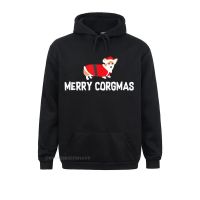 Corgi-Sudadera con capucha para hombre, camisa de manga larga con estampado navideño de feliz Corgmas, regalo para el Día del Padre, ropa de marca personalizada