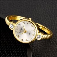 【YF】◕✖  Luxury Gold Watches Fashion Woman Bangle With Ladies Female Reloj Mujer