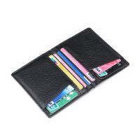 Mini Credit Card Holder Wallet Super Slim Soft Wallet 100% Genuine Leather Purse Card Holders Men Wallet Thin Small Card Holders