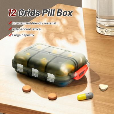 12 Grids Weekly Medicine Pill Box Pills Dispenser pill organizer Tablet Pillbox Case Container Pastillero Drug Storage Box Medicine  First Aid Storage