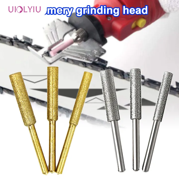 Uiolyiu 5 Pieces Diamond Coated Cylindrical Burr Chainsaws Sharpener