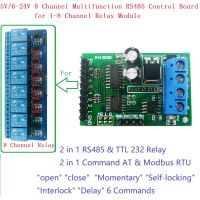 8CH DC 5V 12V 24V RS485 RS232 (TTL) modbus RTU โมดูลควบคุม UART สำหรับรีเลย์สวิทช์บอร์ด PLC-HGJHJ STORE