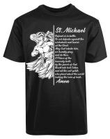 St. Michael Archangel T-Shirt Prayer Christian Pray Amen Warrior In Armor New 2019 Summer Hot Fashion Concert T Shirts