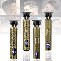 FashionVintage T9จอแสดงผล LCD USB Electric Hair Ting Machine แบบชาร์จไฟได้ Professional Ers Shaver Barber 0 Mm Trimmer