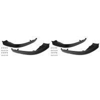 4Pcs Car Front Bumper Splitter Lip Spoiler Body Kit Diffuser Protector Black for Mitsubishi Lancer 2008-2015