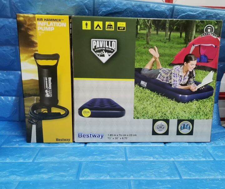 Bestway 67000 Inflatable Single Air Bed with pump Lazada PH