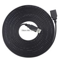 0.5M 1M 3M 5M USB 2725 (24AWGx2C 28AWGx1P) AL 7/0.21BC 48/0.1 A Male M to A Female F USB Extension Cable black Extended Cable