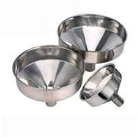 1Pc Stainless Steel Funnel Large Kitchen Funnel Liquid Cooking Oil Filter Tools Metal Wide Mouth Funnel For Filling Bottles Cans