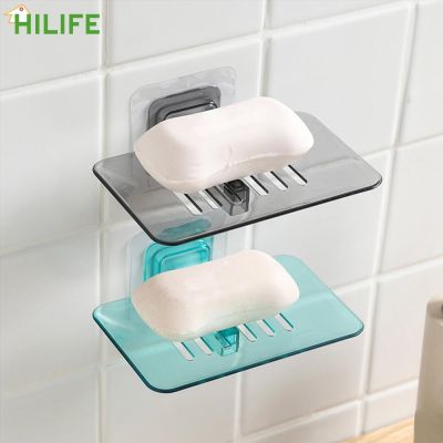 Kotak sabun cuci piring tempat penyimpanan piring plastik rak penyimpanan cangkir hisap kotak sabun rak dinding nampan piring