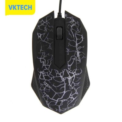 [Vktech] เมาส์ USB 3ปุ่ม Optical Gaming Game Mouse 7สี LED สำหรับ PC Laptop