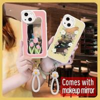 originality luxurious Phone Case For iphone13 Mini Hangings literature texture Little Fresh Makeup mirror dustproof