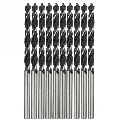 HH-DDPJ10pcs 75mm Length Woodworking Twist Drill Bit 4mm Diameter Wood Drills With Center Point For Wood Drilling Tool High Quality
