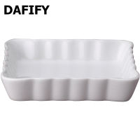 DAFIFY ชามเซรามิกพอร์ซเลนสำหรับอบถาดเสิร์ฟจานสี่เหลี่ยมขนาด12*3ซม. 8แพ็ค