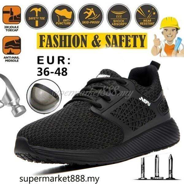 Ultra Light Women Safety Shoes Breathable Sneakers Steel Toe Hiking
