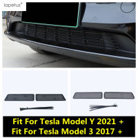 อุปกรณ์เสริมสำหรับ Tesla รุ่น Y 2021 2022รุ่น3 2017-2021ด้านหน้า Grille ใส่สุทธิแมลง Screening ตาข่ายป้องกัน Trim