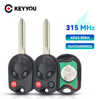 KEYYOU รถกุญแจรีโมทคอนลสำหรับ Ford Explorer Flex Taurus FCCID OUCD22 315Mhz ชิป4D63อัตโนมัติสมาร์ทเปลี่ยนคีย์เปล่า