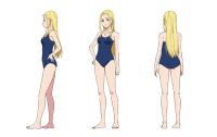 【cw】 Summer Reappears cos Swimwear Swimsuit Two-Dimensional Animation Womens Swimming Hot Spring Sukumizu jk Sailor Suit ！