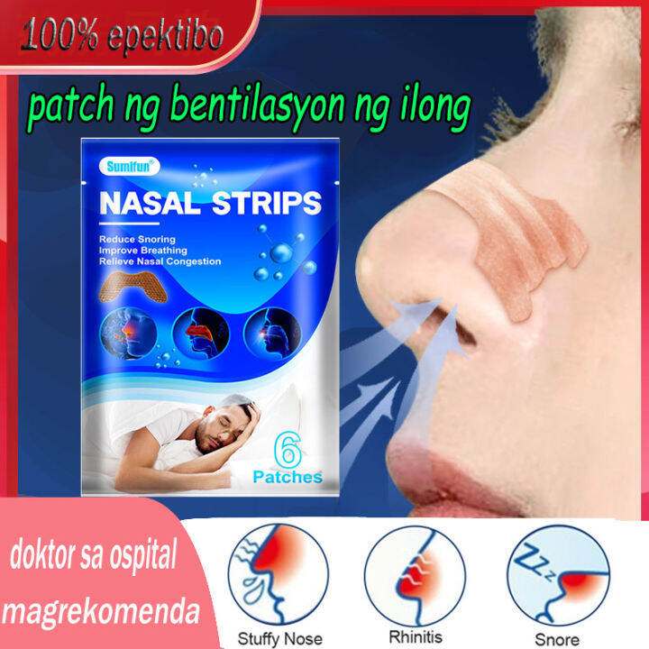 【Ready Stock】6pcs Ventilation Nasal Patch Disposable Anti Snoring Nasal