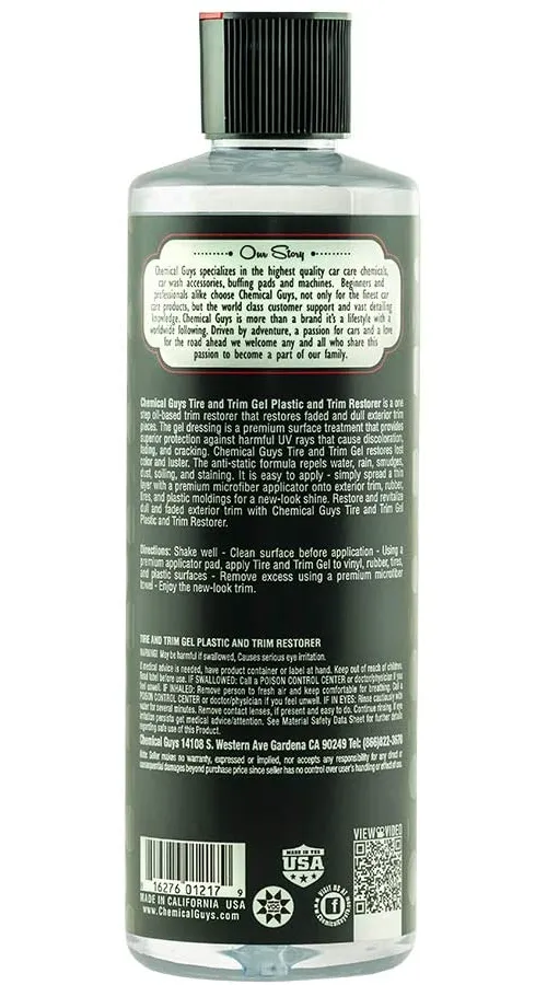 Chemical Guys Tire and Trim Gel for Plastic and Rubber 16oz TVD_108_16