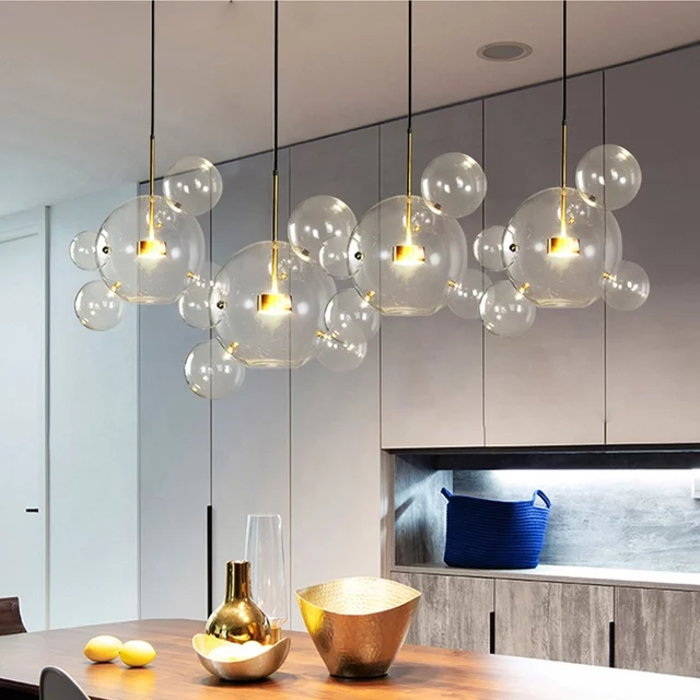 Bubble Hanging pendant LED Glass Pendant Light Chandelier lighting ...