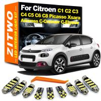 ZITWO Canbus LED Interior Light Kit For Citroen C1 C2 C3 C4 C5 C6 C8 Grand Picasso Aircross C-Crosser C-Elysee Xsara Picasso