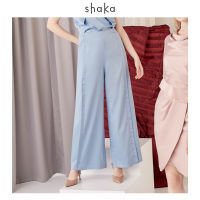 Shaka SS21 Satin Wide Leg Pants-PN-S210515 กางเกงทรงขากว้าง ขอบเอวในตัว ผ้าซาติน