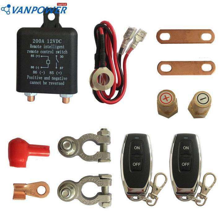 DC 12V Battery Switch Isolator AntiTheft Poweroff Master Relay 200A