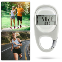 กีฬากลางแจ้ง Pedometer เดินระยะทางฟิตเนสแคลอรี่3D ดิจิตอล Carabiner Pedometer วิ่งแบบพกพา Pedometer