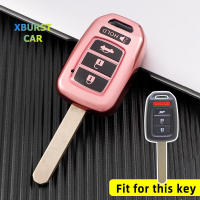 สำหรับ Honda Accord 2016 2017 Civic 2016 2017 2018 2019 4ปุ่ม Soft TPU ฝาครอบกุญแจรถกรณี Shell Fob Remote พวงกุญแจอุปกรณ์เสริม