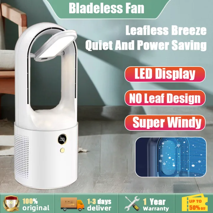 Bladeless fan small table fan rechargeable quiet ambient night light 6