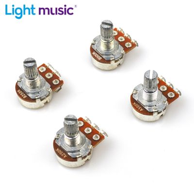 2pcs A500K B500K A250K B250K Potentiometer Splined Small Pot Electric Guitar Bass Effect Amp Tone Volume 15mm 18mm Shaft Parts