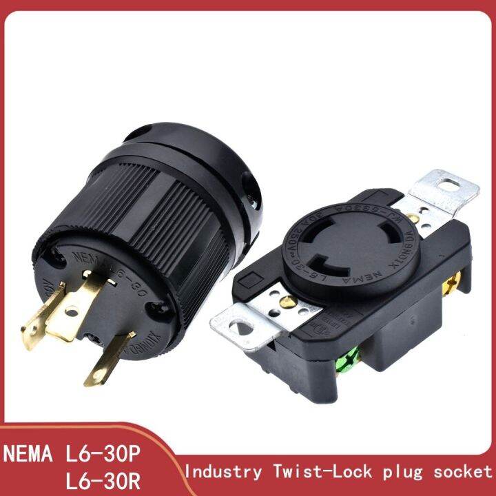NEMA Male Female Twist Lock Electrical Plug, L630P L630R 30A 250V